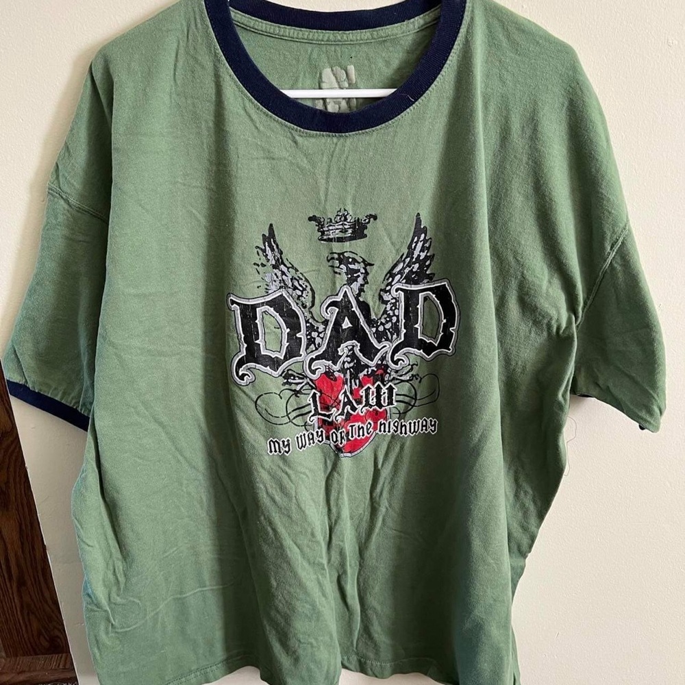Screen-printed ‘Dad Law- My way or the Highway’ sz 2x